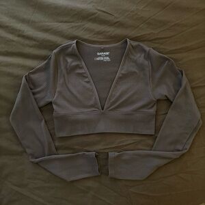 Garage Long Sleeve Crop Top